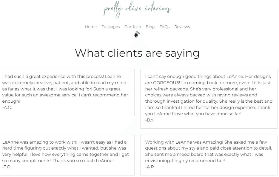 null Pretty Olive Website